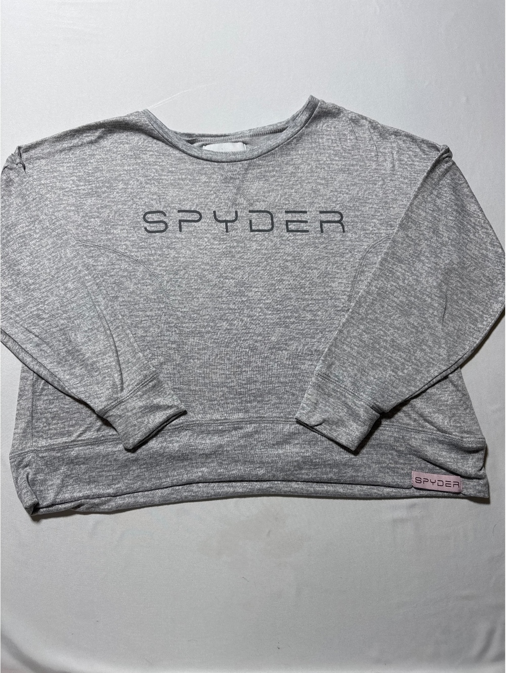 Spyder Grey Polyester Spandex Crewneck Sweatshirt Medium